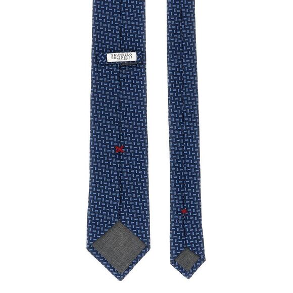 Brunello Cucinelli Men Texture Silk Tie